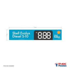 Faixa Shell 1x5m Diesel S10 Azul /FID-SH-DS0081 - comprar online