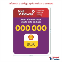 Placa Produtos com Número Shell Box - loja online