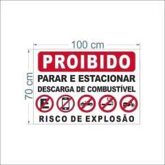 Placa PS Proibido Estacionar /PSD-EX-0014 - comprar online