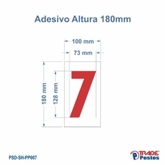 Placa Acrílica Vermelha Numero 7 Para Painel Shell - Com Iluminação - PP007 - comprar online