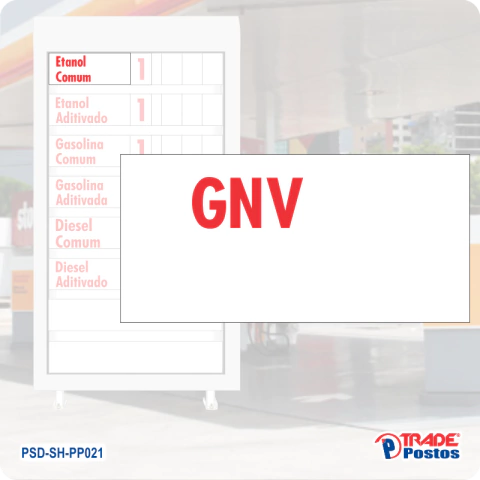 Placa Acrílico Vermelho GVN Para Painel de Preço - Com Iluminação - PP021