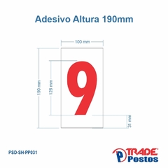 Placa ACM Numero 9 Para Painel Shell - Sem Iluminação - PP031 - PP042 - comprar online