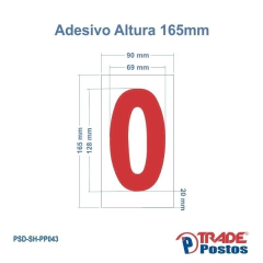 Placa ACM Numero 0 Para Painel Shell - Sem Iluminação - PP032 - PP43 na internet