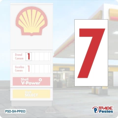 Placa Acrílico Numero 7 Para Monólito Shell - Com Iluminação - PP053