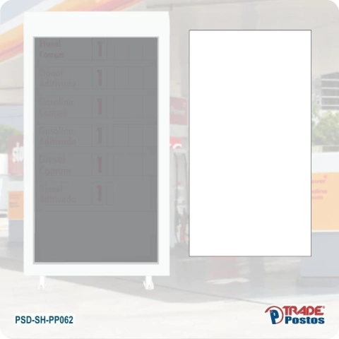 Placa Anti-Reflexo Para Painel de Preço com Iluminação AR90 - PP062