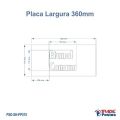 Placa Acrílico Transparente Etanol Comum Para Painel de Preço - Com Iluminação - PP076 - PP099 - comprar online