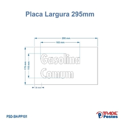 Placa Acrílico Transparente Gasolina Comum Para Painel de Preço - Com Iluminação - PP078 - PP101 na internet