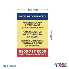 Placa Bacia de Contenção 420x305mm - SSMA02 - comprar online