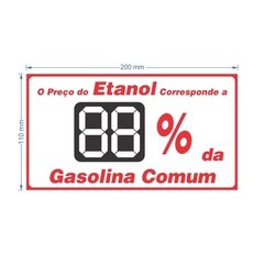 Placa ANP Porcentagem do Etanol / PSD-TR-PL0002 - comprar online