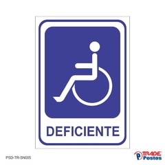 Placa PS Banheiro Deficiente / PSD-TR-SN005