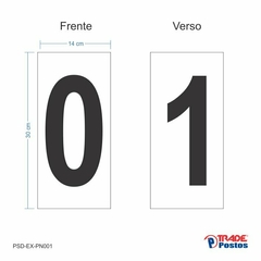 Placa Número 0 - 1 / PSD-EX-PN001-300x140mm