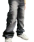 CARGO JEAN NEGRO GASTADO