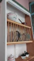 Mueble de Almacén " Freire" puesto en valor en nuestra carpintería. Único. Rack para 15 platos.Alto 230 x Largo 82 Prof 30. - Rosachina - Mercadito Vintage