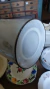 Tarro cremero/ lechero enlozado blanco. 36 cm alto x 15 cm. en internet