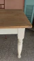Mesa de campo Chacabuco patas torneadas largo 120 cm x 75 prof x 74 cm alto - Rosachina - Mercadito Vintage