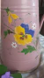 Jarra enlozada rosa 38 cm alto x 22 cm diámetro ( pinchada) - comprar online