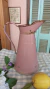 Jarra enlozada rosa 38 cm alto x 22 cm diámetro ( pinchada) en internet