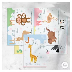Alfabeto de Animales. Tarjetas Didácticas Imprimibles educativas. - tienda online
