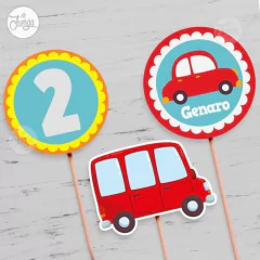 Imagen de Kit Imprimible Autitos. Deco y Candy Carros Bar Personalizado