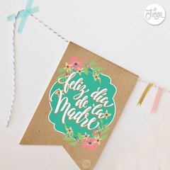 Dia De La Madre Desayuno Mamá Turquesa con flores Para imprimir - comprar online