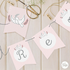 Kit Imprimible Bautismo Palomita Niña - comprar online