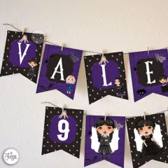 Kit Imprimible Merlina Addams Personalizado - Wednesday Addams
