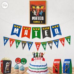 Kit imprimible Lego Ninjago. Fiestas de cumpleaños. Personalizado. Super completo.