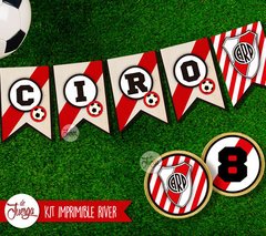 Kit Imprimible River Plate Cumple Candy y Deco Personalizado