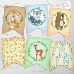 Kit Imprimible Animales del Bosque Personalizado