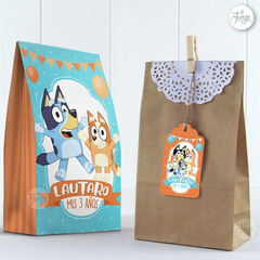 Kit Imprimible Bluey Personalizado - Naranja y Azul - comprar online