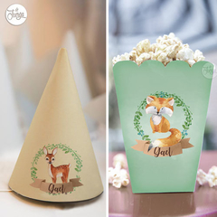 Kit Imprimible Animales del Bosque Personalizado - De Juerga Eventos