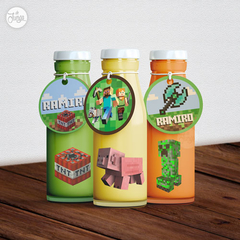 Kit Imprimible Minecraft Personalizado Deco y Candy Bar Super completa - De Juerga Eventos