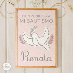 Imagen de Kit Imprimible Bautismo Palomita Niña