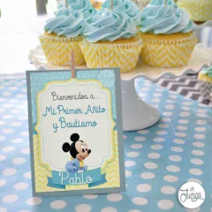 Kit Mickey Baby Candy Bar Bebé Personalizado Cumpleaños, Bautismo - De Juerga Eventos