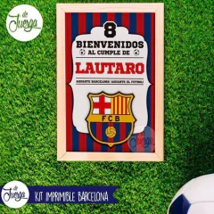 Kit Imprimible Barcelona Cumple Candy y Deco Personalizado en internet