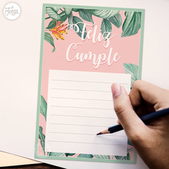 Kit Imprimible Desayuno Deco cumpleaños Tropical Rosa - De Juerga Eventos