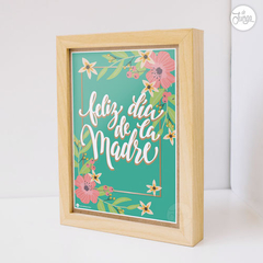 Dia De La Madre Desayuno Mamá Turquesa con flores Para imprimir en internet