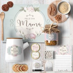 Kit Imprimible Día de la Madre Desayuno Celeste con Rosas Shabby