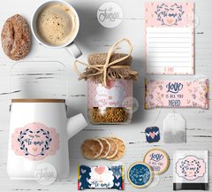 Día de los Enamorados Desayuno Amor Rosa y Azul - Para imprimir