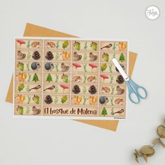 Dominó Animales del Bosque Juego de Mesa Imprimible Personalizado. - comprar online