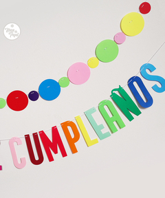 Guirnaldas Feliz cumpleaños y circulos - comprar online