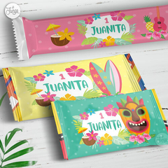 Kit Imprimible Hawaiano Tropical Deco y Candy Bar. - De Juerga Eventos