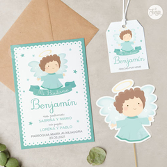 Kit Imprimible Bautismo Angelito