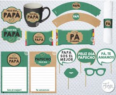 Imagen de Dia del Padre Kit Imprimible Desayuno Papá - Verde y Madera
