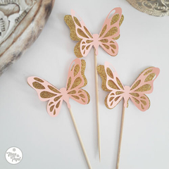Topper Cupcake Mariposa x12u