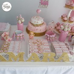 Imagen de Kit Pajarito Rosa Cumple Bautismo Deco y Candy Bar