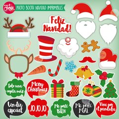 Photo Booth Navidad Props Imprimible - comprar online