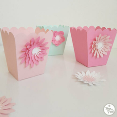 Cajas Pochocleras Flores x4u