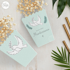 Kit Imprimible Bautismo Palomita Niño - De Juerga Eventos