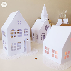 Kit x4 Casitas de papel Decorativas en internet